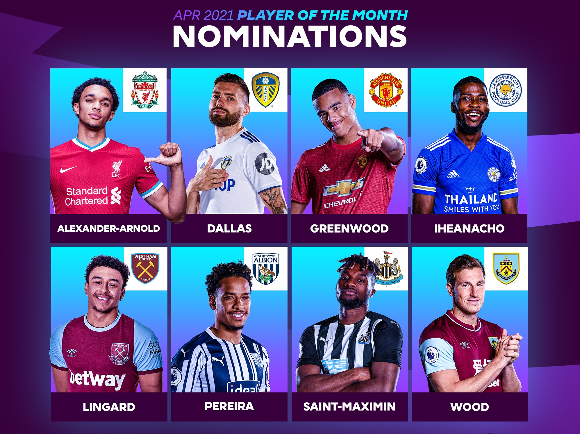 Cầu thủ xuất sắc nhất EPL th&aacute;ng 4: Lingard đại chiến Greenwood - Ảnh 2