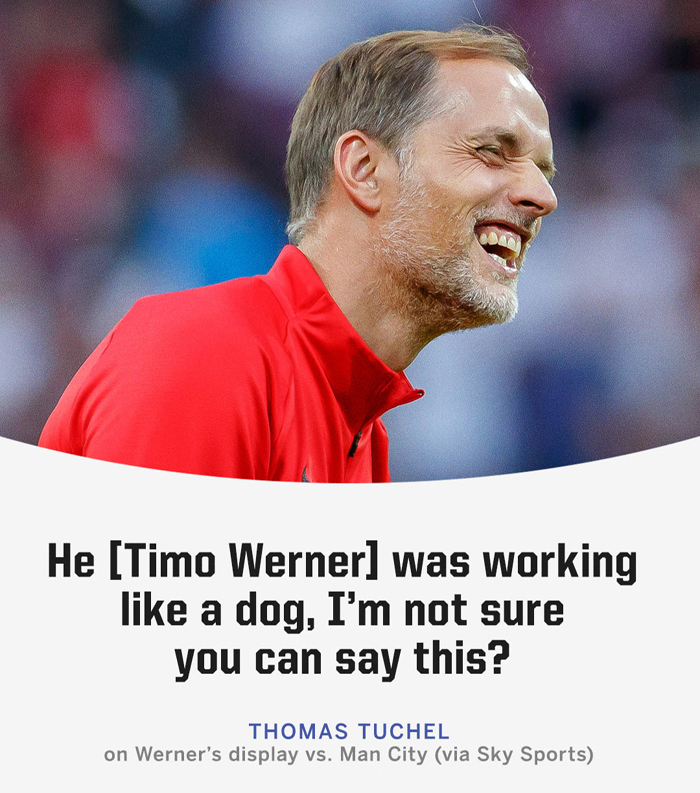 Thomas Tuchel d&ugrave;ng&hellip; ch&oacute; để ngợi khen Timo Werner - Ảnh 1