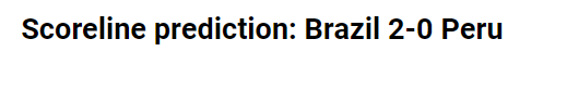 Harry Edwards dự đoán Brazil vs Peru, 7h ngày 18/6  - Ảnh 1