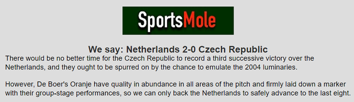 Ben Knapton dự đoán Hà Lan vs CH Czech, 23h ngày 27/6 - Ảnh 1