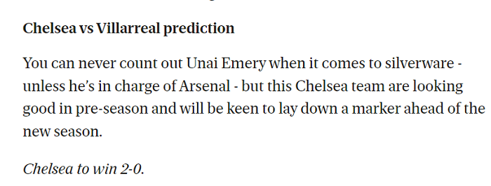 Dự đoán Chelsea vs Villarreal (2h 12/8) bởi chuyên gia George Flood - Ảnh 1
