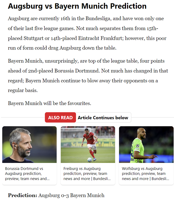 Abhinav Anand dự đoán Augsburg vs Bayern Munich, 2h30 ngày 20/11 - Ảnh 1