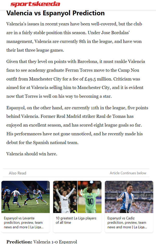 Abhinav Anand dự đoán Valencia vs Espanyol, 22h15 ngày 31/12 - Ảnh 1