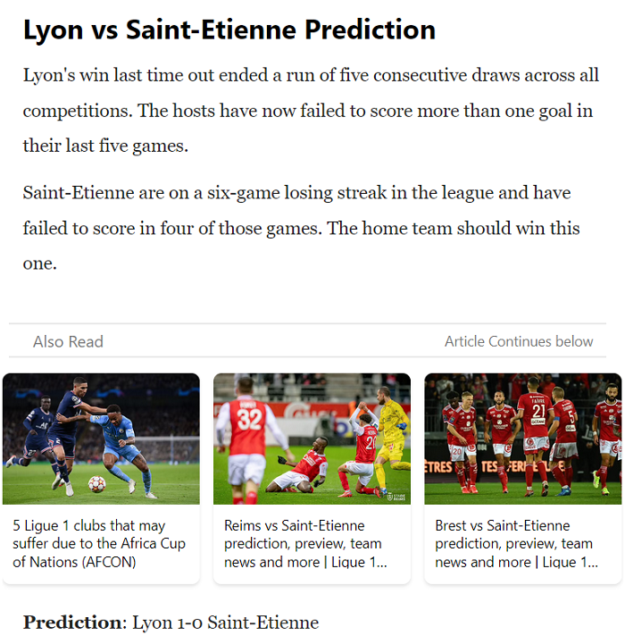 Soyoye Jedidiah dự đoán Lyon vs Saint-Etienne, 3h ngày 22/1 - Ảnh 1