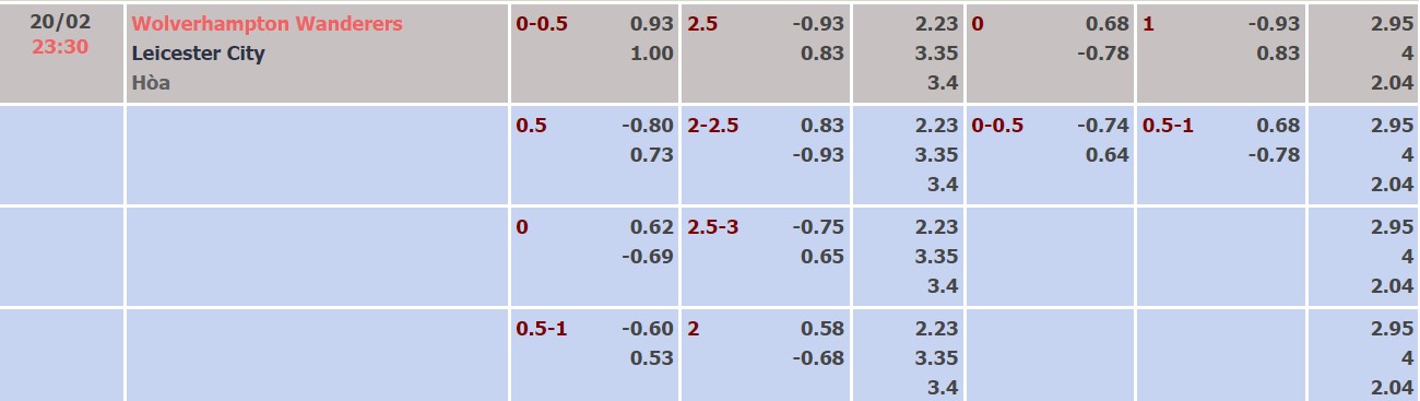 Nhận định, soi kèo Wolves vs Leicester, 23h30 ngày 20/02 - Ảnh 1