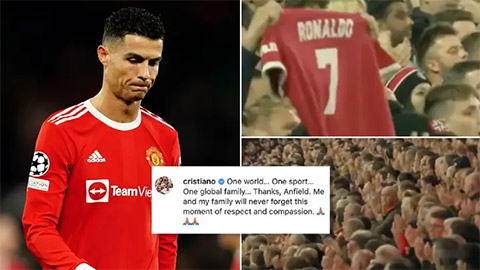 Gia đ&igrave;nh Ronaldo gửi lời cảm ơn đến c&aacute;c CĐV Liverpool - Ảnh 2