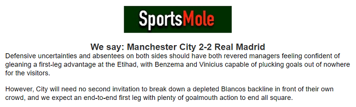 Ben Knapton nhận định Man City vs Real Madrid, 2h ngày 27/4 - Ảnh 1