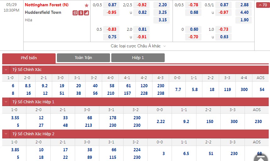 Soi bảng dự đoán tỷ số chính xác Huddersfield vs Nottingham Forest, 22h30 ngày 29/5 - Ảnh 1