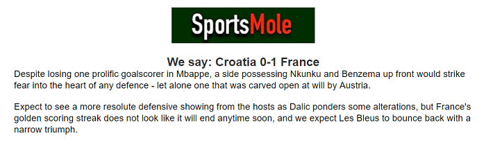 Ben Knapton dự đoán Croatia vs Pháp, 1h45 ngày 7/6 - Ảnh 1