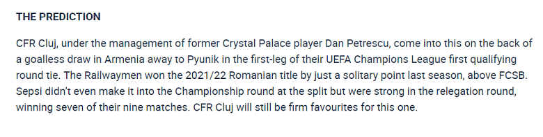 The Stats Zone dự đoán Cluj vs Sepsi, 0h30 ngày 10/7 - Ảnh 1