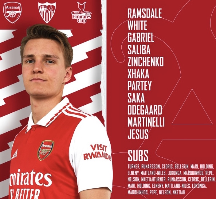 Đội hình ra sân chính thức Arsenal vs Sevilla, 18h30 ngày 30/7 (cập nhật) - Ảnh 1