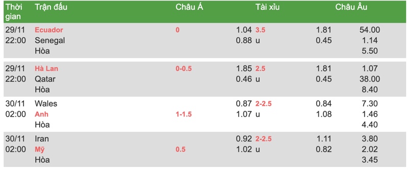 ty le bong da world cup 2022