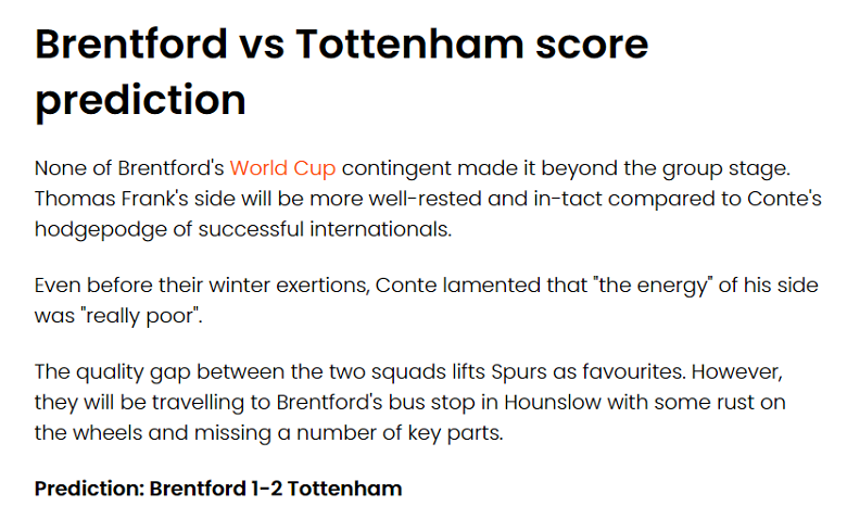 Grey Whitebloom dự đoán Brentford vs Tottenham, 19h30 ngày 26/12 - Ảnh 1