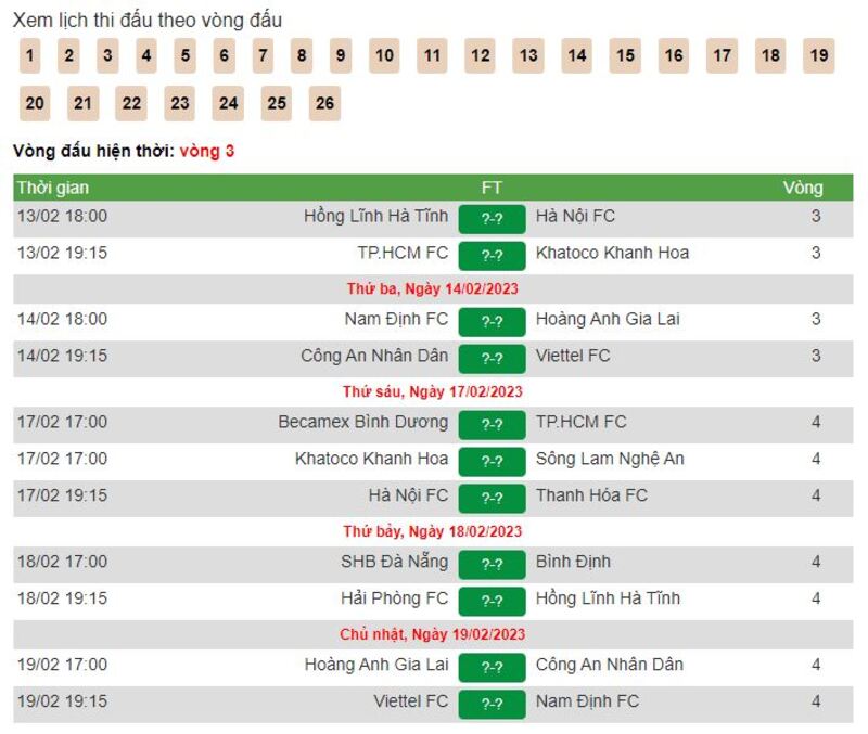 Lịch thi đấu V League h&ocirc;m nay v&agrave; ng&agrave;y mai ch&iacute;nh x&aacute;c tại Bongdanet.online 