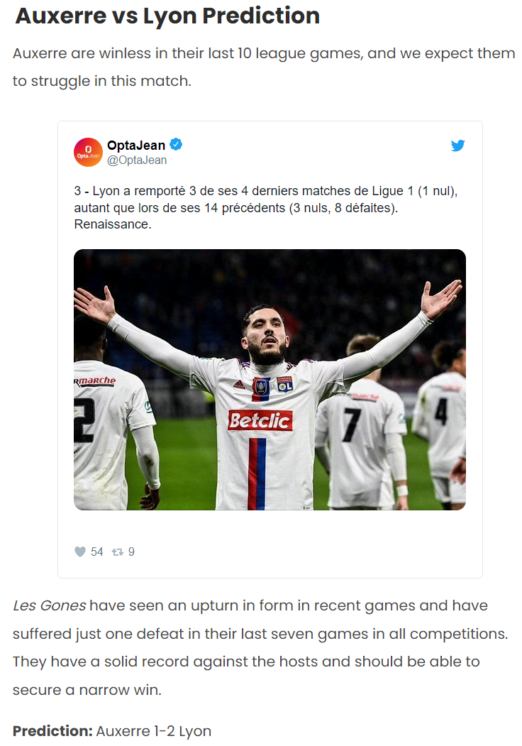 Shubham Dupare dự đoán Auxerre vs Lyon, 3h ngày 18/2 - Ảnh 1