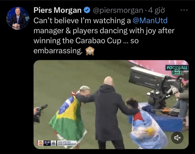 Man United v&ocirc; địch, Piers Morgan vẫn t&igrave;m ra c&aacute;ch xỉa x&oacute;i Ten Hag - Ảnh 1