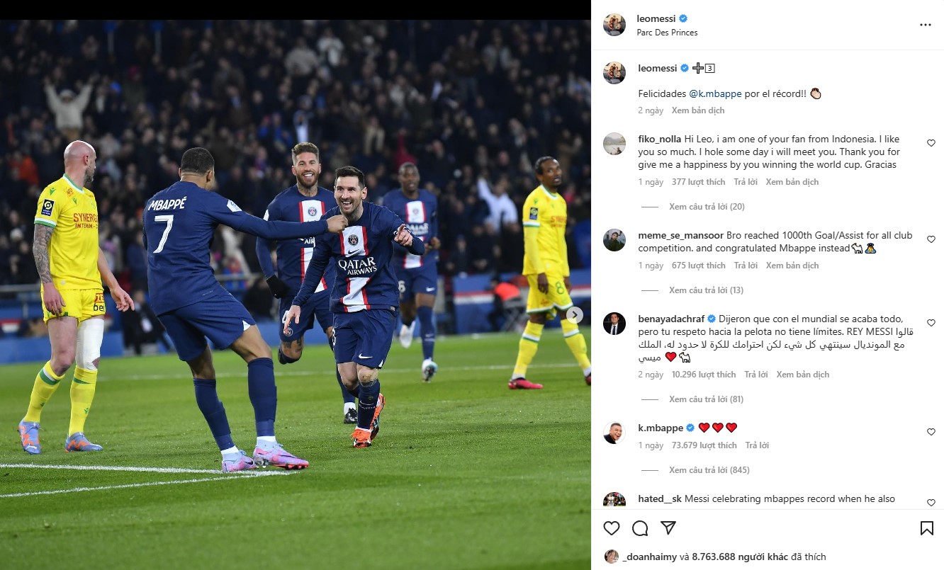 Messi v&agrave; Mbappe 