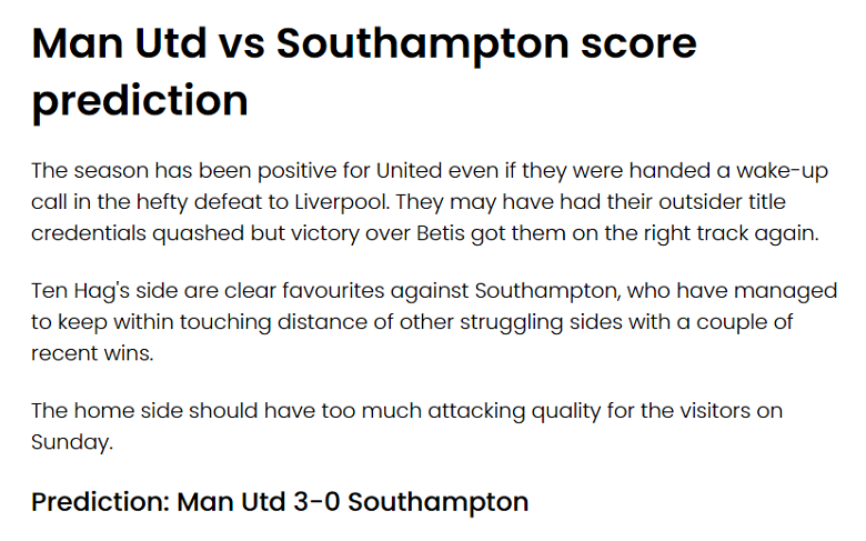Jude Summerfield dự đoán MU vs Southampton, 21h ngày 12/3 - Ảnh 1