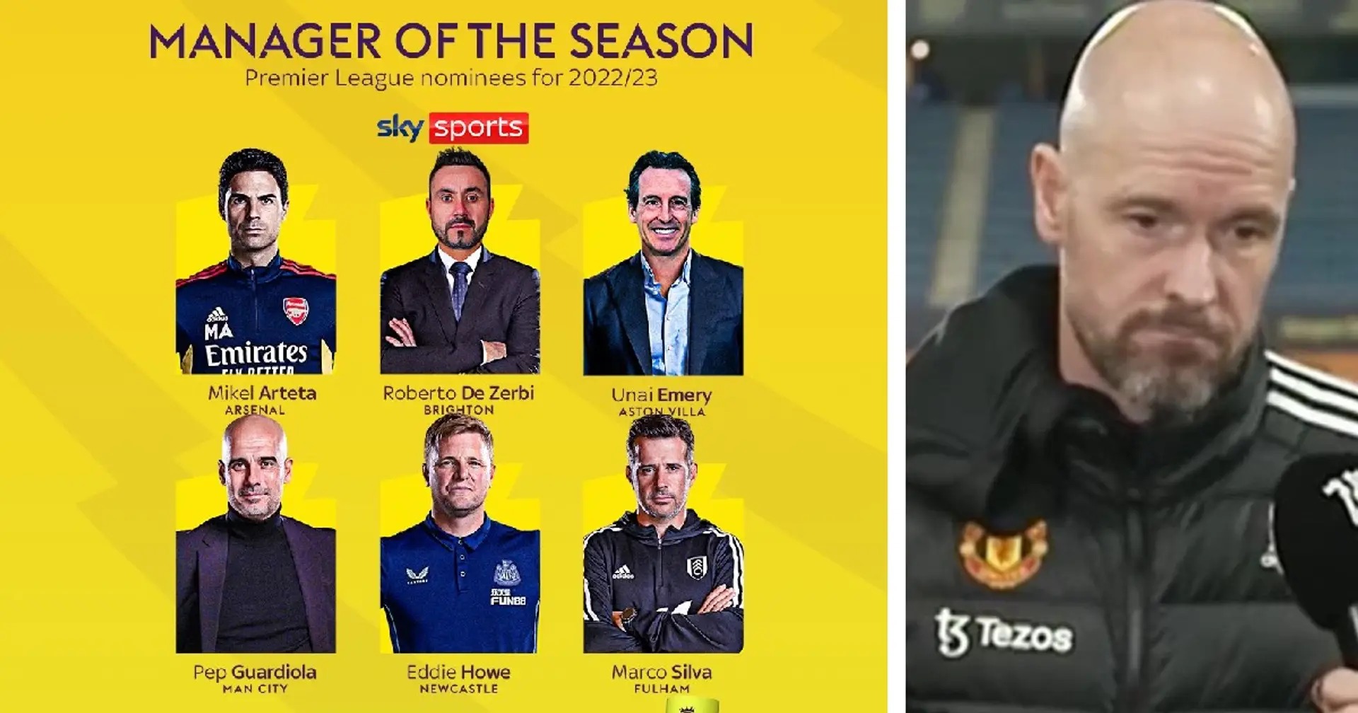 Đề cử HLV xuất sắc nhất NHA 2022/23: Ten Hag bị loại - Ảnh 1