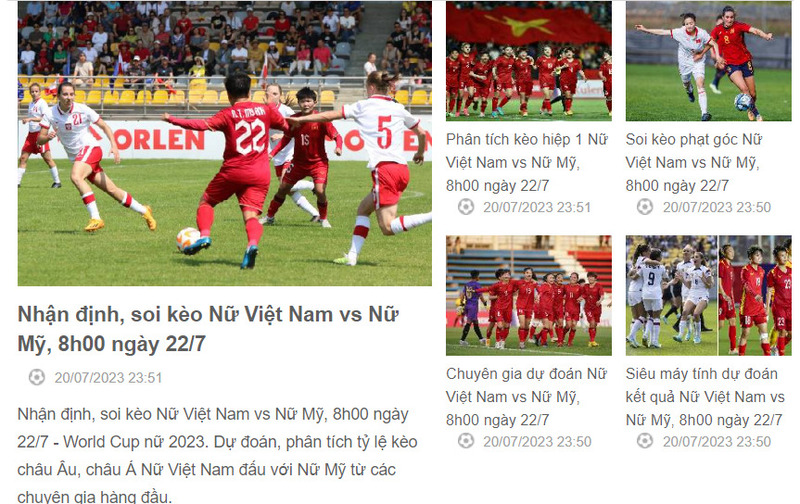 Cập nhật th&ocirc;ng tin soi k&egrave;o World Cup nữ 2023 tại Bongdanet.online