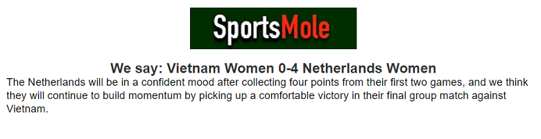 Chuyên gia dự đoán nữ Việt Nam vs nữ Hà Lan, 14h ngày 1/8 - Ảnh 1