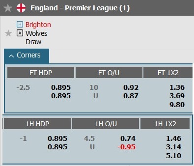 Soi kèo phạt góc Brighton vs Wolves, 2h45 ngày 23/1 - Ảnh 1