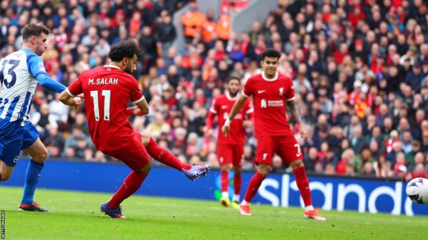 Ngược d&ograve;ng hạ gục Brighton, Liverpool g&acirc;y sức &eacute;p l&ecirc;n Arsenal, Man City - Ảnh 1