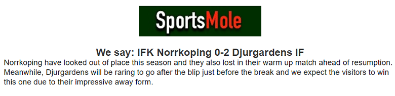 Chuy&ecirc;n gia dự đo&aacute;n Norrkoping vs Djurgardens, 00h00 ng&agrave;y 9/7 - Ảnh 1