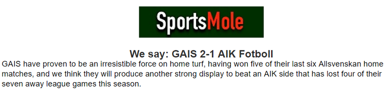 Chuy&ecirc;n gia dự đo&aacute;n GAIS vs AIK Solna, 00h00 ng&agrave;y 23/7 - Ảnh 1