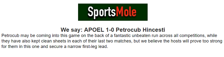 Chuy&ecirc;n gia dự đo&aacute;n APOEL Nicosia vs Petrocub, 00h00 ng&agrave;y 24/7 - Ảnh 1