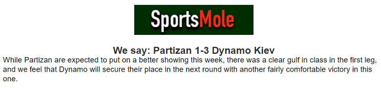 Chuy&ecirc;n gia dự đo&aacute;n Partizan Belgrade vs Dynamo Kyiv, 01h00 ng&agrave;y 1/8 - Ảnh 1