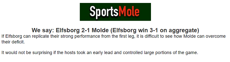 Chuy&ecirc;n gia dự đo&aacute;n Elfsborg vs Molde, 00h00 ng&agrave;y 30/8 - Ảnh 1