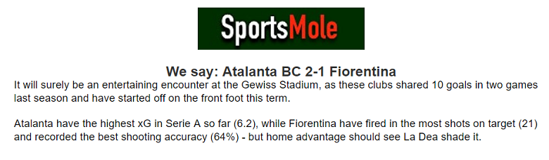 Chuy&ecirc;n gia dự đo&aacute;n Atalanta vs Fiorentina, 20h00 ng&agrave;y 15/9 - Ảnh 1