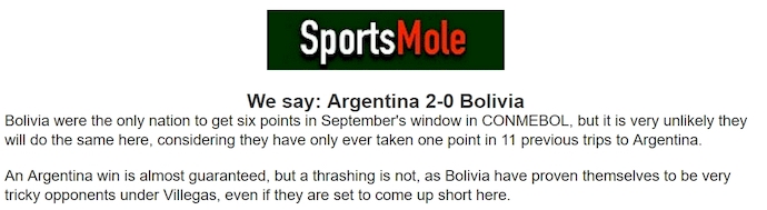 Chuy&ecirc;n gia Tony Ansell dự đo&aacute;n Argentina vs Bolivia, 7h00 ng&agrave;y 16/10 - Ảnh 1