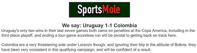 Chuy&ecirc;n gia Tony Ansell dự đo&aacute;n Uruguay vs Colombia, 7h00 ng&agrave;y 16/11 - Ảnh 1