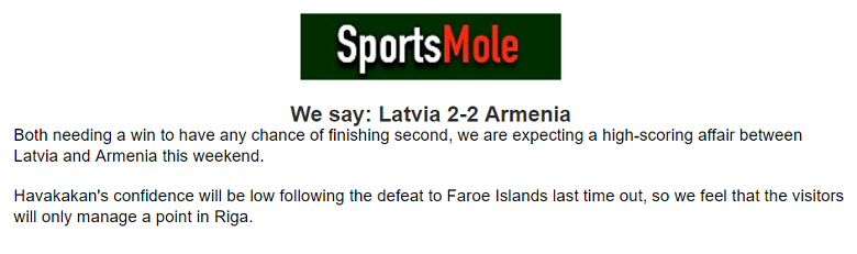 Chuy&ecirc;n gia dự đo&aacute;n Latvia vs Armenia, 21h00 ng&agrave;y 17/11 - Ảnh 1