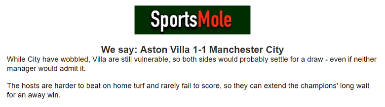 Chuy&ecirc;n gia dự đo&aacute;n Aston Villa vs Man City, 19h30 ng&agrave;y 21/12 - Ảnh 1