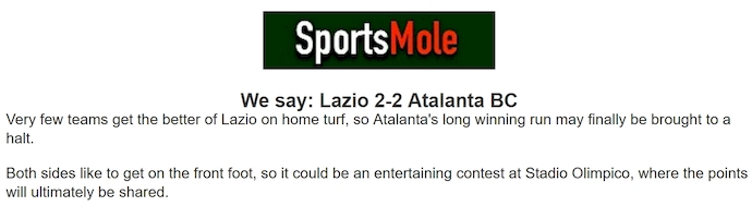 Chuy&ecirc;n gia Tony Ansell dự đo&aacute;n Lazio vs Atalanta, 2h45 ng&agrave;y 29/12 - Ảnh 1