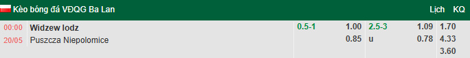 Nhận định, soi kèo Widzew lodz vs Puszcza Niepolomice, 0h00 ngày 20/5: An bài - Ảnh 1