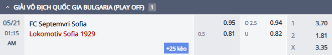 Nhận định, soi kèo Septemvri Sofia vs Lokomotiv Sofia, 0h15 ngày 21/5: Tiếp đà bất bại - Ảnh 1