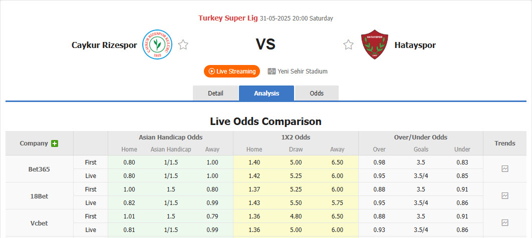 Nhận định, soi kèo Caykur Rizespor vs Hatayspor, 20h00 ngày 31/5: Tâm lý thoải mái - Ảnh 1