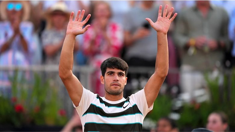 Alcaraz thắng nghẹt thở Munar, vào tứ kết Queen's Club Championships - Ảnh 1