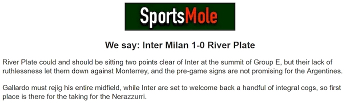 Chuy&ecirc;n gia Tony Ansell dự đo&aacute;n Inter Milan vs River Plate, 8h00 ng&agrave;y 26/6 - Ảnh 1