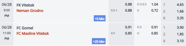 Nhận định, soi kèo Vitebsk vs Neman Grodno, 20h00 ngày 28/6: Khó cho khách - Ảnh 1