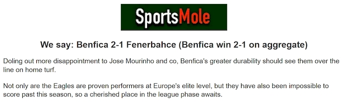 Chuy&ecirc;n gia Tony Ansell dự đo&aacute;n Benfica vs Fenerbahce, 2h00 ng&agrave;y 28/8 - Ảnh 1