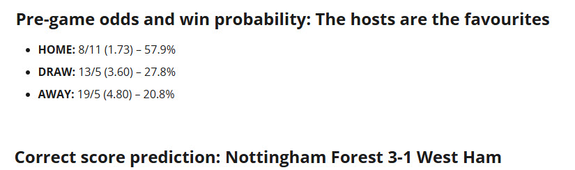 Siêu máy tính dự đoán Nottingham vs West Ham, 20h00 ngày 31/8 - Ảnh 2