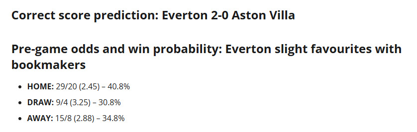 Siêu máy tính dự đoán Everton vs Aston Villa, 21h00 ngày 13/9 - Ảnh 1