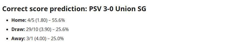 Siêu máy tính dự đoán PSV vs Union Saint-Gilloise, 23h45ngày 16/9 - Ảnh 1