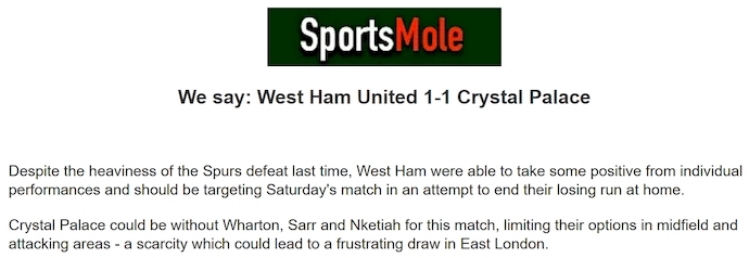 Chuy&ecirc;n gia Tony Ansell dự đo&aacute;n West Ham vs Crystal Palace, 21h00 ng&agrave;y 20/9 - Ảnh 1