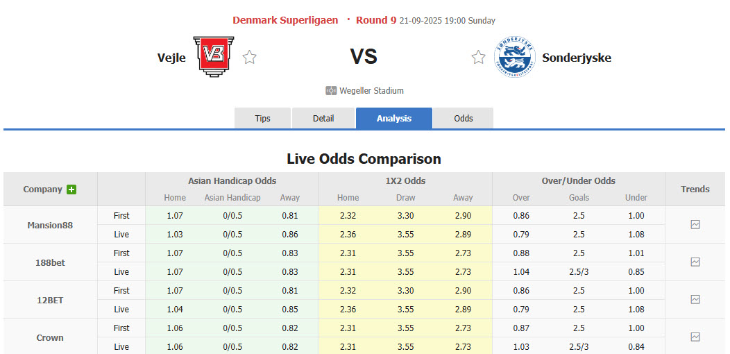 Nhận định, soi kèo Vejle vs Sonderjyske, 19h00 ngày 21/9: Đương đầu với thách thức - Ảnh 1